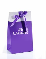 Luvilavant Lavanta Desenli Mor Bej Pastel Renkli Kadın Fular