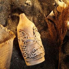 Luvilavant Dekoratif Antik Dönem Savaş Arabası  Desenli Seramik Vazo