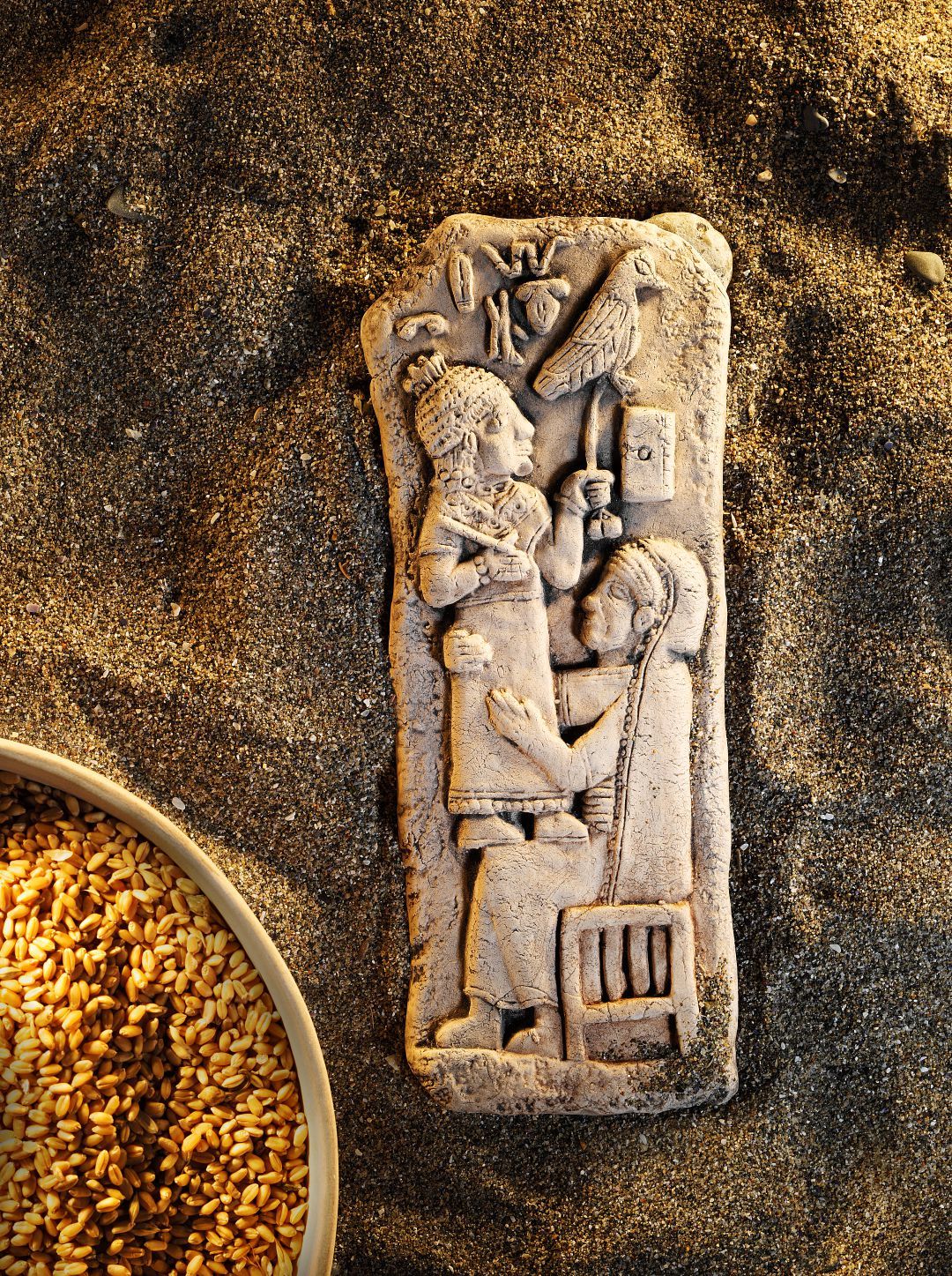 Luvilavant Dekoratif Antik Dönem Anne Çocuk Seramik Rölyef