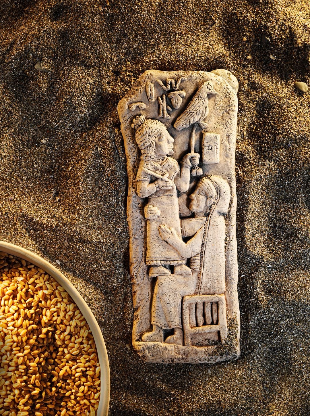 Luvilavant Dekoratif Antik Dönem Anne Çocuk Seramik Rölyef