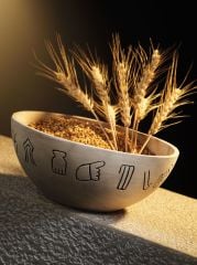 Luvilavant Antik Dönem Anadolu Luvi Hiyeroglif Desenli Seramik Kase