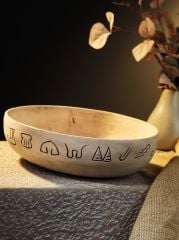 Luvilavant Antik Dönem Anadolu Luvi Hiyeroglif Desenli Seramik Tabak