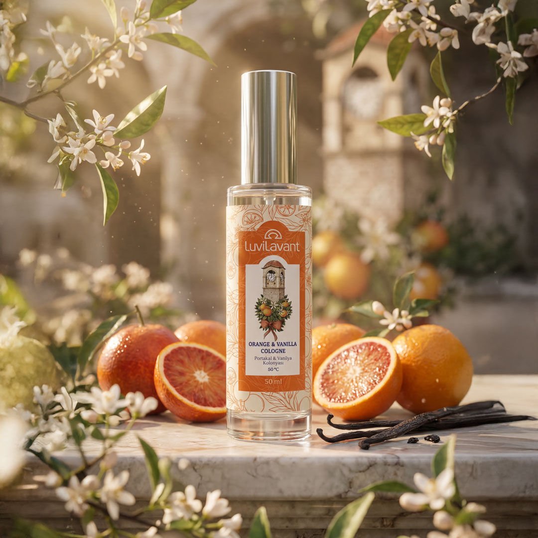 Luvilavant Eau De Cologne Portakal Vanilya 100 Ml 80 Derece Cam Şişe Sprey